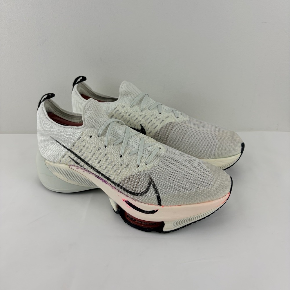 Nike Men Air Zoom Tempo Next% Flyknit Shoes White Pink Purple Size 11 Running